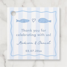 Hand-drawn Two Less Fish Sea Couples Bridal Shower