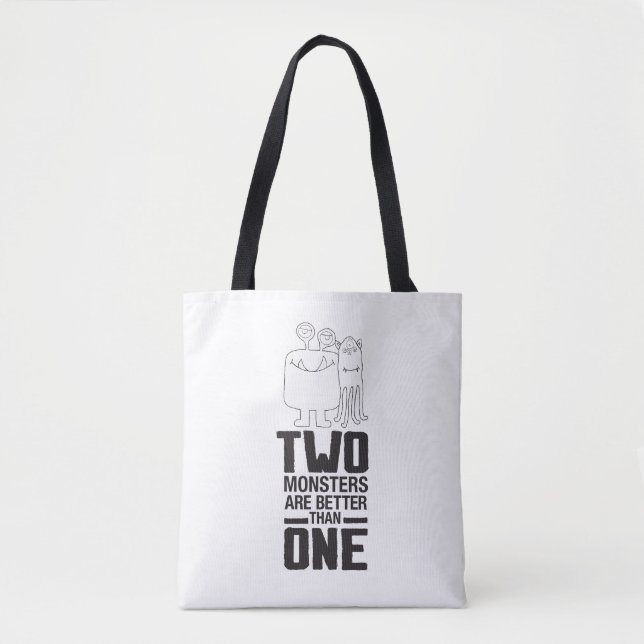 Hand Drawn Two Monster Art Monster Halloween Art  Tote Bag (Front)