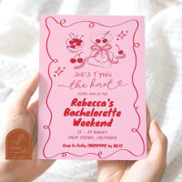 Hand Drawn Tying the Knot Martini Bachelorette