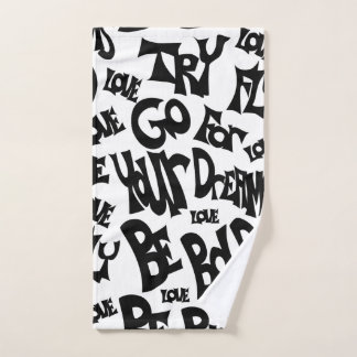 Hand drawn unique Hand Towel Motivational