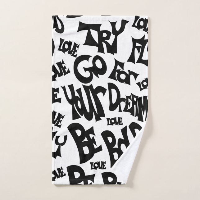 Hand drawn unique Hand Towel Motivational (Hand Towel)