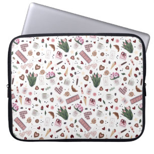 Hand Drawn Valentine Pattern Laptop Sleeve