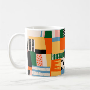 Hand drawn various shapes. Abstract contemporary s Coffee Mug