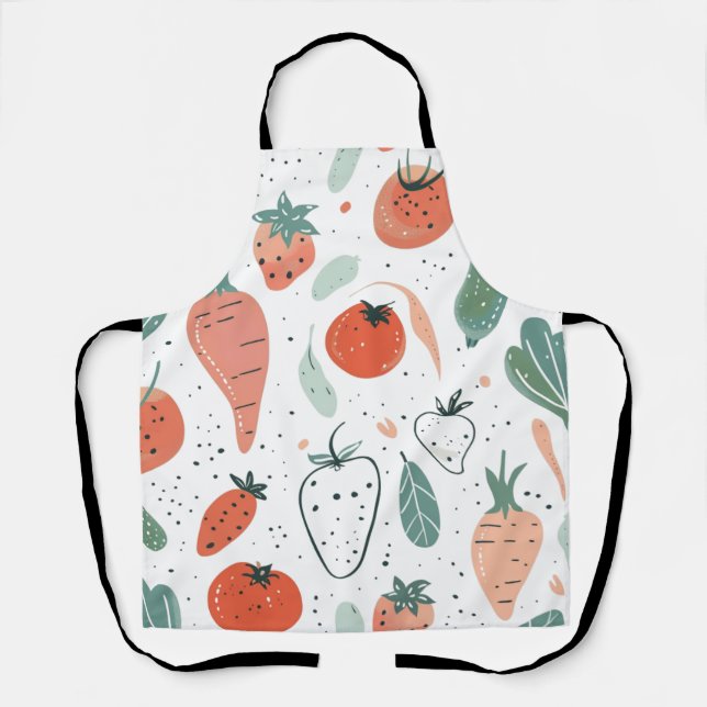 Hand drawn Vegetables Apron (Front)
