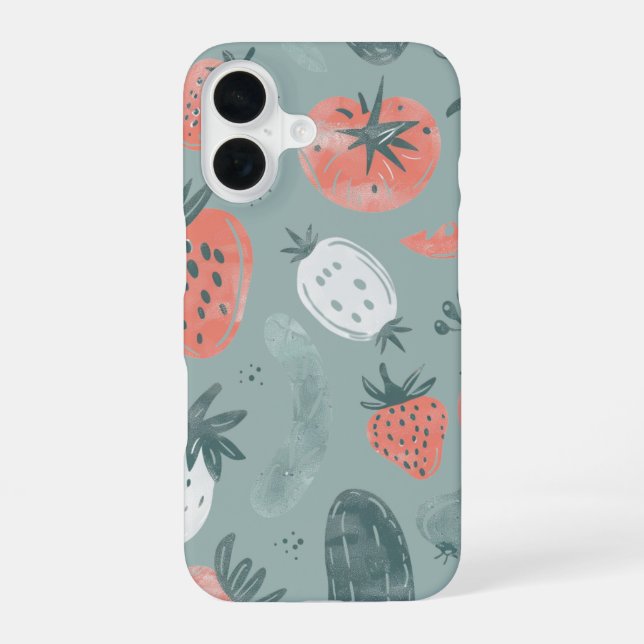 Hand drawn Vegetables iPhone 16 Case (Back)