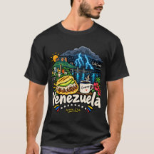 Hand Drawn Venezuela Travel Art Landmark