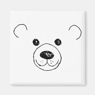 Hand Drawn Very Cute bear The Cutest Bear Art Magnet