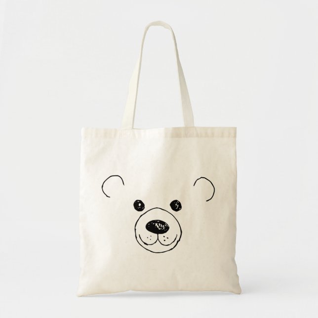 Hand Drawn Very Cute bear The Cutest Bear Art Tote Bag (Front)
