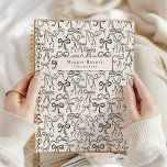 Hand Drawn Vintage Bow Personalised Planner<br><div class="desc">This is a personalised notebook featuring hand drawn bow elements // For matching items, please visit the "NOTEBOOKS PLANNERS" collection in the By Nicole Designs Zazzle store. * If you like this design but don't see it available for something you are looking for, please reach out to me any time...</div>