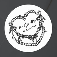 Hand Drawn Vintage Cake Whimsical Wedding