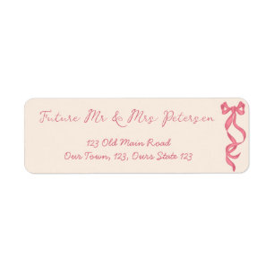 Hand drawn vintage retro ribbon future mr and mrs