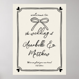 Hand Drawn Vintage Wedding Welcome Sign