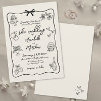 Hand Drawn Vintage Whimsical Wedding