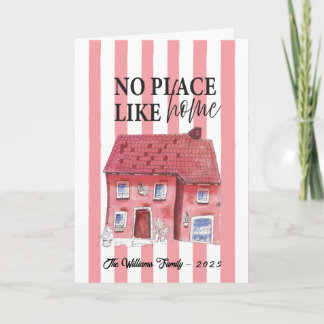 Hand-Drawn Watercolor House Greeting Card – Quirky