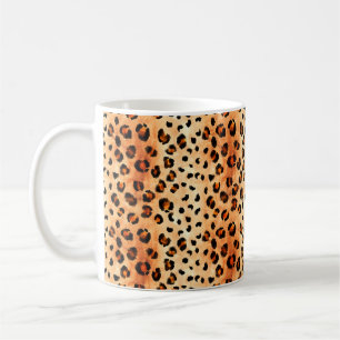 Hand drawn watercolor leopard pattern. Exotic fur Coffee Mug