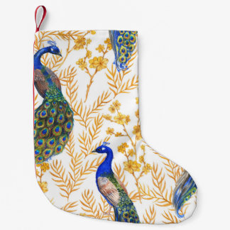 Hand drawn watercolor seamless pattern with Chines Small Christmas Stocking
