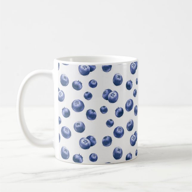 Hand drawn watercolor seamless repeated pattern wi coffee mug (Left)