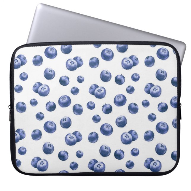 Hand drawn watercolor seamless repeated pattern wi laptop sleeve (Front)