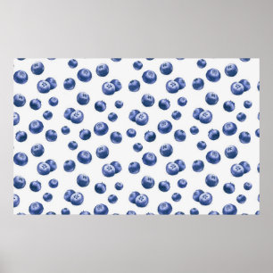 Hand drawn watercolor seamless repeated pattern wi poster