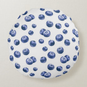 Hand drawn watercolor seamless repeated pattern wi round cushion