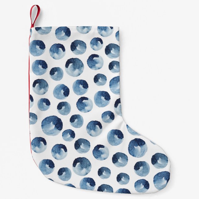 Hand Drawn Watercolor Seamless Wallpaper Small Christmas Stocking (Front)