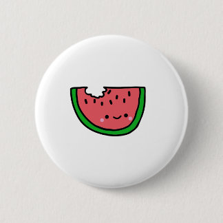 Hand Drawn Watermelon Cartoon Illustration 6 Cm Round Badge