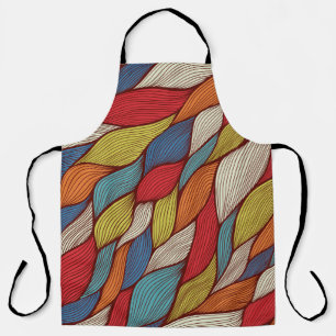 Hand-Drawn Waves: Abstract Seamless Background. Apron