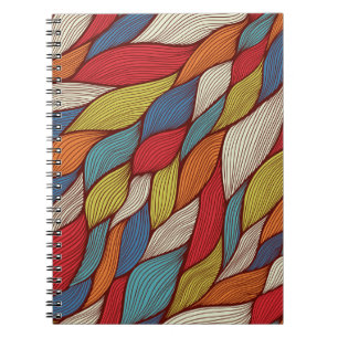 Hand-Drawn Waves: Abstract Seamless Background. Notebook