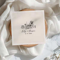 Hand Drawn Wedding Food