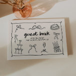 Hand Drawn Wedding Guest Book<br><div class="desc">This is an off white guest notebook for a wedding, featuring hand drawn elements and fonts. All font colours are editable. // For matching items, please visit the "GUEST BOOK" collection in the By Nicole Designs Zazzle store. * If you like this design but don't see it available for something...</div>