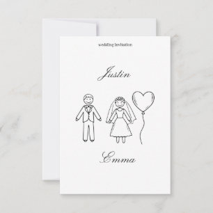 Hand Drawn Wedding Invitation