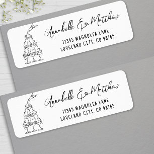 Hand Drawn Wedding Return Address