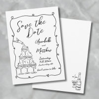 Hand Drawn Wedding Save The Date
