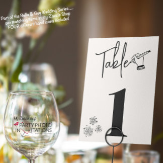 Hand drawn Wedding Table number