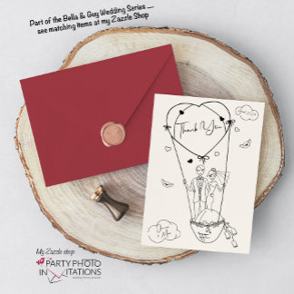 Hand Drawn Wedding Thank you card