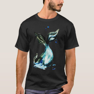 Hand drawn whale tail T-Shirt