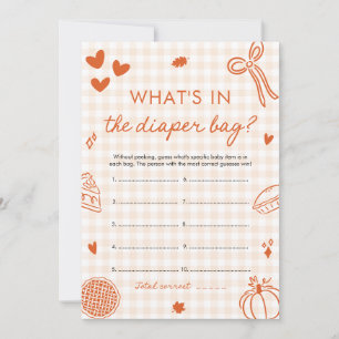 Hand Drawn What's In The Diaper Bag Baby Shower Invitation
