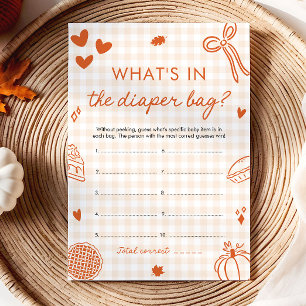 Hand Drawn What's In The Diaper Bag Baby Shower Invitation