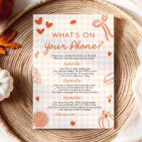 Hand Drawn What's on Your Phone Baby Shower Game