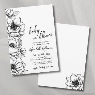 Hand Drawn Whimsical Baby Shower Invitation