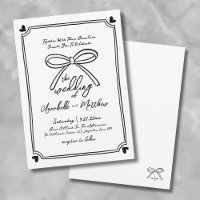 Hand Drawn Whimsical Bow Wedding
