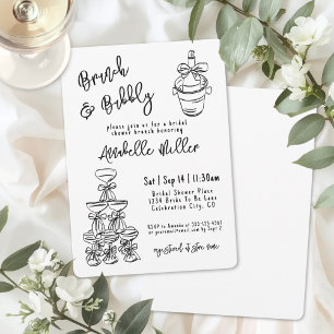 Hand Drawn Whimsical Bridal Shower Invitation