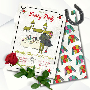 Hand Drawn Whimsical Derby Party Invitation