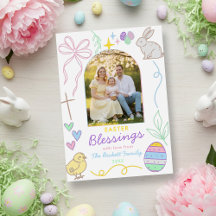 Hand Drawn Whimsical Easter Photo Arch