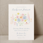 Hand drawn Whimsical Funky French Pastel Wedding Invitation<br><div class="desc">Make a statement with this hand-drawn wedding invitation, where every detail is carefully illustrated to capture the essence of your love story. The design features whimsical, hand-scribbled illustrations in soft pastel tones, offering a modern yet romantic feel. The playful hand-lettered text adds a personal touch, while the soft hues and...</div>