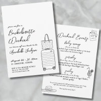 Hand Drawn Whimsical Girls Trip Bachelorette Party