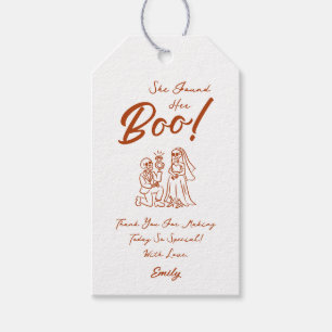 Hand Drawn Whimsical Halloween Bridal Shower Gift Tags