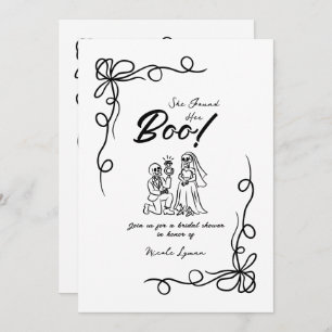 Hand Drawn Whimsical Halloween Bridal Shower Invitation
