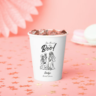 Hand Drawn Whimsical Halloween Bridal Shower Paper Cups