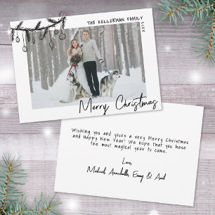 Hand Drawn Whimsical Merry Christmas Holiday Card